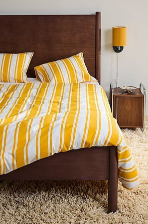 Jotex - Pussilakanasetti Parivuode Orgaaninen Keltainen/valkoinen Keltainen/valkoinen - DEBBIE - Osta Parisängyt Jotex