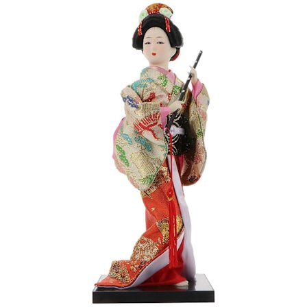 1 kpl japanilaistyylinen geisha-nukke kimono-nukkekoriste työpöydän koriste kodin sisustus