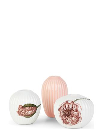 Hammershøi Poppy Vase Miniatyr M. Deko 3 Stk. Home Decoration Vases Hvit Kähler