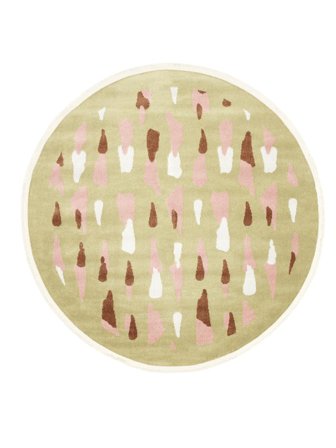 Waschbar Klein Lea Teppich - Gelb/Rosa Ø 150 Im Modernen Stil