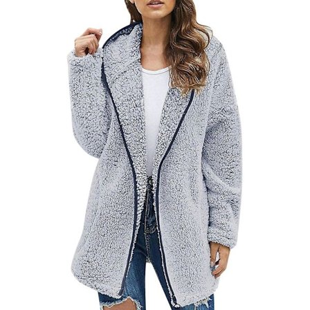 Dame Vinter Casual Jakke Langermet Hette Cardigan For Hverdagsliv Arbeid Shopping