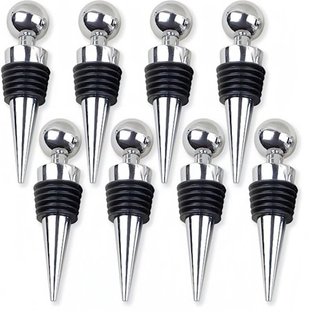 Vinstop - Flaskestop - Vinspareflaske, Genanvendelige Vinkorker Til Drikkevarer, 8-Pak Silicone Vinstop Til Gaver Bar, H