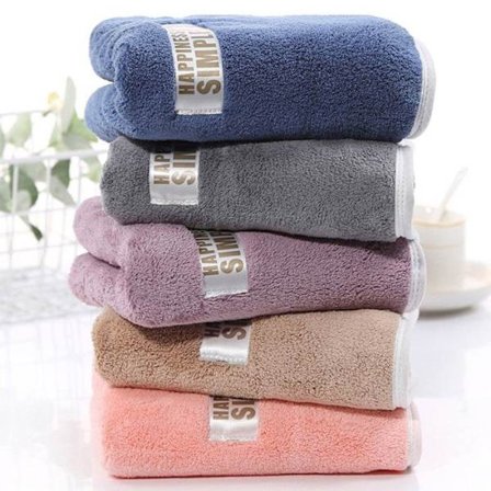 Servett - TD - Koralflanell - 5 delar - 35x75 cm - Mjuk och absorberande