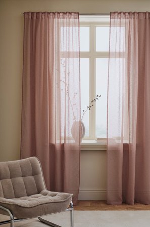 &Home - Monitoimiverhot Mila, 2/pakk. - Roosa - Poimutusnauhaverhot - 220 - - Homeroom