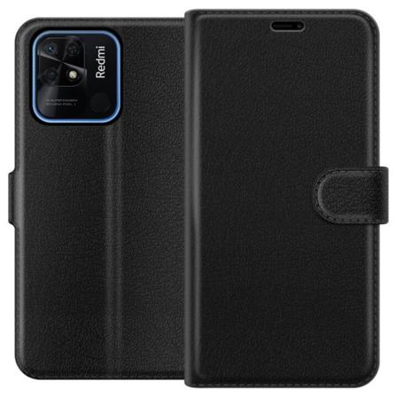 Xiaomi Redmi 10C Musta Kotelo PU