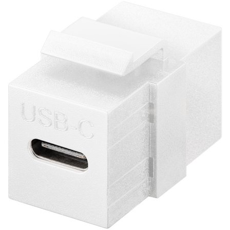 Keystone-modul USB-C -kontakt, USB 3.2 Gen 2 (10 Gbit/s), vit
