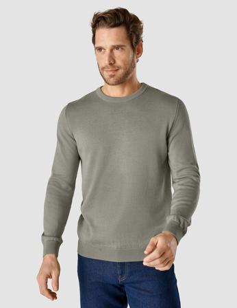 SHAPING NEW TOMORROW Fine Knit Crewneck Man's - Stone Green - XXX-Large