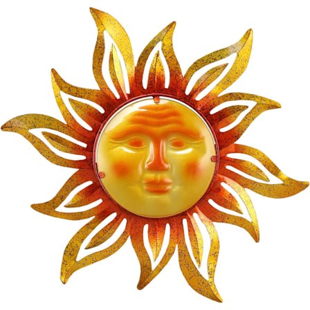 Udendørs vægkunst dekoration stor 19 tommer, hængende til indendørs udendørs