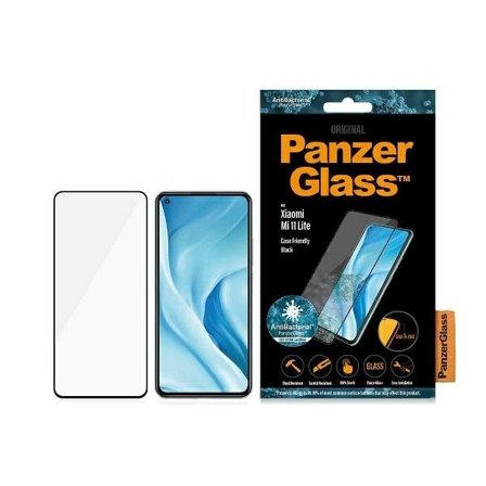 PanzerGlass E2E Vanligt härdat glas för Xiaomi Mi 11 Lite 5G antibakteriellt - med svart ram