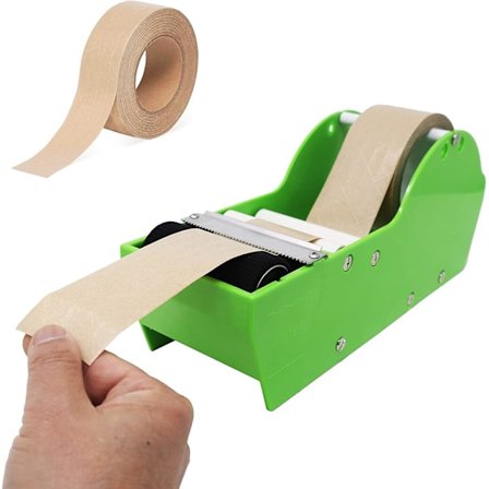 Vannaktivert tape-dispenser og gummiert tape-sett - lett å fukte/kutte Kraft