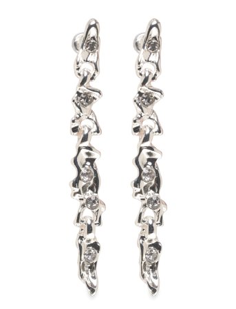 Sunset Crystal Earrings Silver-Plated Silver Pilgrim