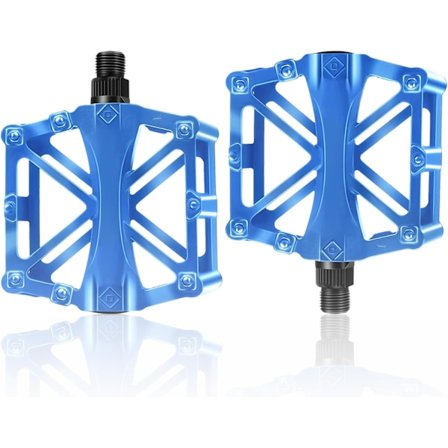 Cykeltrampor 9/16" för cykel, halkfria och tåliga, för universal BMX, mountainbike, landsvägscykel, trekkingcykel, blå