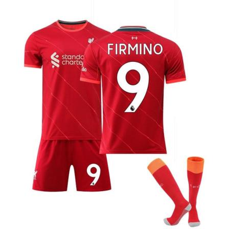 Liverpool Hemma Röd Fotbollströja Barn No.9 With Sock 26(140-150cm)