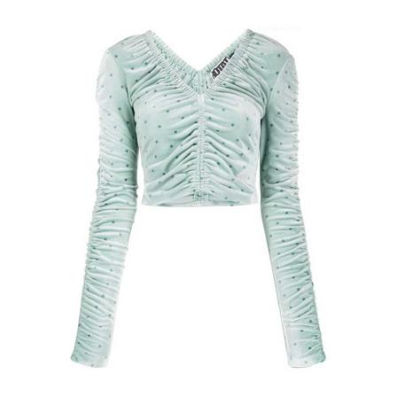 Rotate Birger Christensen Shirt Grøn, Dame Bluser