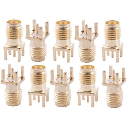 10X Sma Lodding, På Trykt Krets, Rett Rf-kontakt, Gull