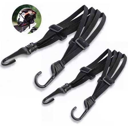 Bagagestrop brystclips - Justerbar elastik til hjelm - 60cm/90cm sort