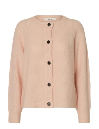 Slflulu Ls Knit Short Cardigan Noos Pink Selected