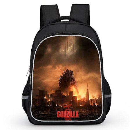 Godzilla Print skoleveske vanntett ryggsekk for barn #1 -1