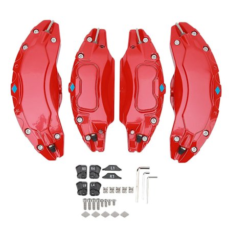 4 st 19 tum 20 tum Hjälnav Kaliperskydd Aluminiumlegering Skivbromsok Skyddskåpa Ersättning Kompatibel med Tesla Model Y-Perfet