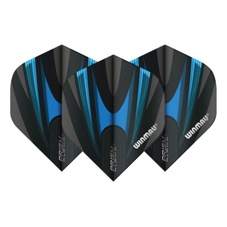 Winmau Darts Flights Prism Alpha Standard 3 Sets Pet Pack (9 Flights) Black/Blue Translucent Design Professional Player
