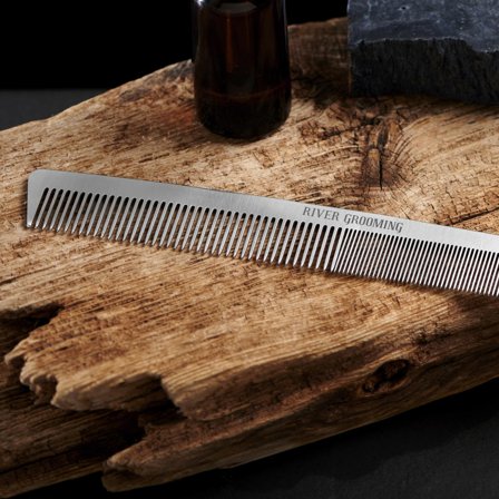 Pettine da barbiere in acciaio inox per uomini - Pettini da barba