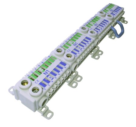 Eldon ECT428PEN Hurtigkobling 4 blokk PE/N, 56/8 ledere, 80 A, Elfordeling & strømforsyning