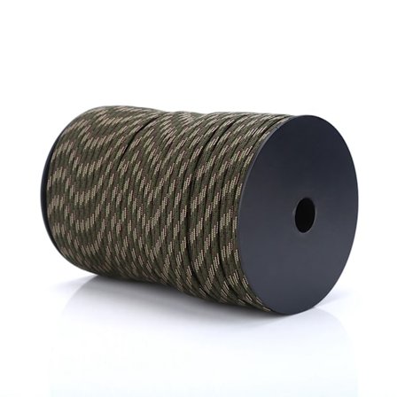 550 Reflekterende Paracord Faldskærmsline Lanyard 9-strenget kerne 100m (Jungle Camouflage)