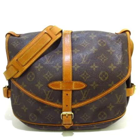 Louis Vuitton Vintage, Pre-owned Saumur 30 Monogram Messenger Bag Bruin, Dames, Maat:ONE Size
