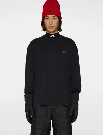 J. Lindeberg Walsh Ls Apres T-Shirt - Black - XXL