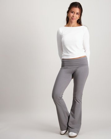 RYVLS L/W Flare Leggings Grijs Leggings/Tights Meisjes - Kids Brand Store