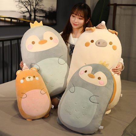 Squishmallow Plysjdukke - Kawaii Dyr - Tjukk Dinosaur Plysj - -i