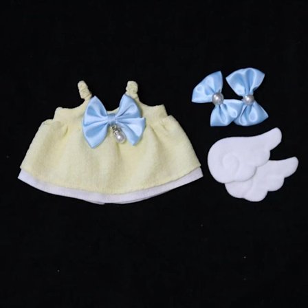 20cm Dukketøj Englekjoledragt GUL