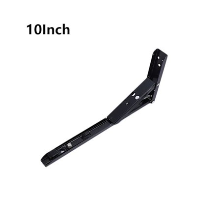 1 par sammenleggbare hylleknekter veggmontert støtte SVART 10 TOMMER