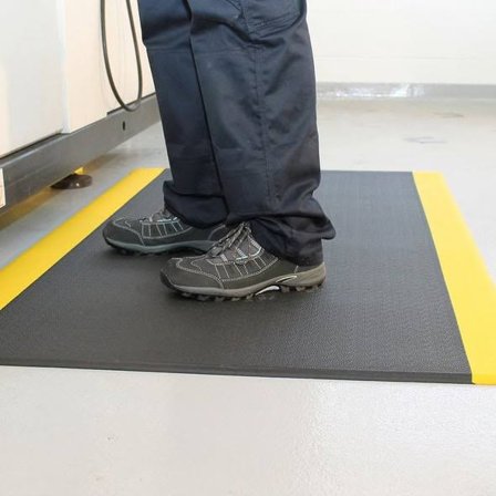 ORTHOMAT - Anti fatigue Mat, 600x900 mm, Safety Edging, Support Relief, Comfort, Circulation, Lightweight, Work Mats - AJ Products