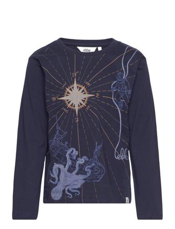 Chris L/S T-Shirt T-shirts Long-sleeved T-shirts Marineblå Ebbe Kids*Betinget Tilbud