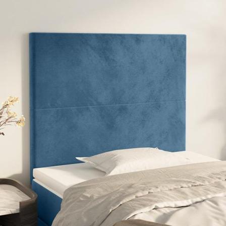 Vidaxl Huvudgavlar 2 St Mörkblå 90x5x78/88 Cm Sammet Blå