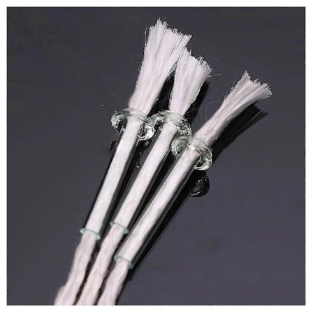 6 stk. Glasrør Olielampe Vægeholder Adapter Med 12 cm Hvid