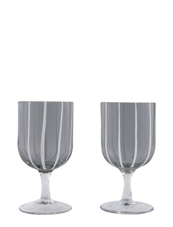 OYOY Living Design Mizu Wine Glass - Pack Of 2 - Grey - 35 CL