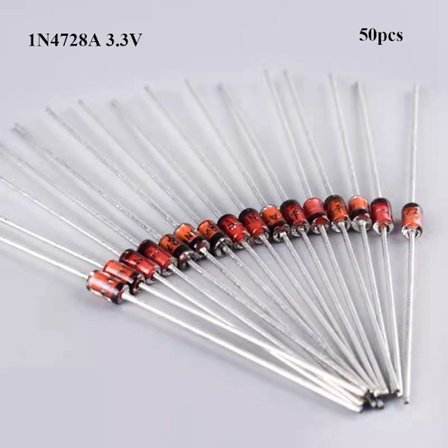 50 stk Inline spenning Zener Diode 1N4728A 3.3V 1N4728A 3.3V