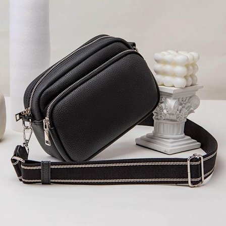 Crossbody taske skuldertaske SORT