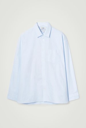 COS Homme Chemise Oxford Oversize Large En Coton in Bleu