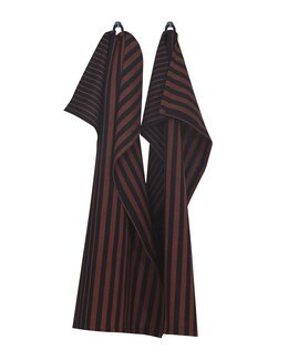 Viskestykker Viktor stribede 2-pak recycled Rust