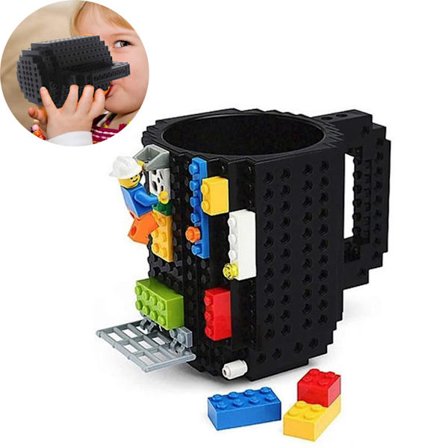 Miljövänlig säkerhetsmugg. Rolig byggstensmugg DIY montering kaffemugg Dekompressionsvattenmugg