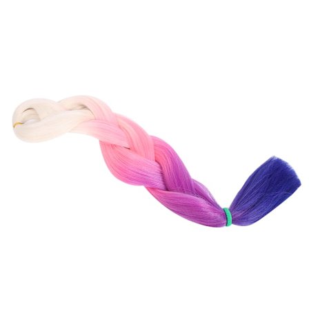 Jumbo Braid Hår Hvid Pink Lilla Mørkeblå Gradient Farve Syntetisk Twist Fletninger Hår Extensions