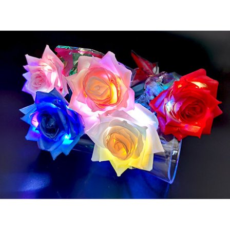 5 imitation luminous roses Qixi Valentine's Day gifts LED ro