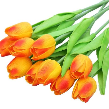 Simuloitu tulppaani Teko tulppaani Kimppu Teko tulppaani Kukka Kotiin Oranssi 10kpl