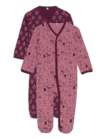Nightsuit W/F -Buttons 2-Pack Pyjamas Sie Jumpsuit Lilla Pippi