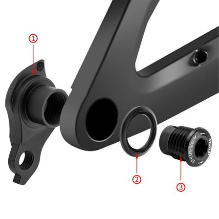 UDH Ramme Bakgir Henger M12X1.0 Sykkel Bakgir Kroken Adapter M12-1.0