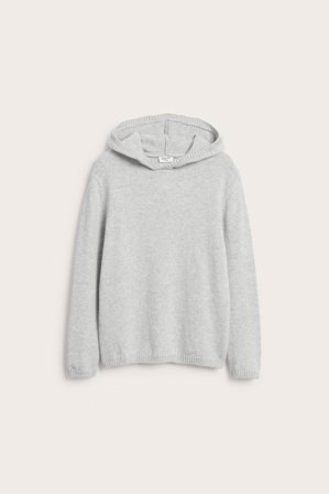 Kappahl | Stickad hoodie Ljusgrå 170 | Ljusgrå
