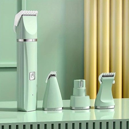 Ny stil 4 i 1 Elektrisk Dyrehårstrimmer, Pels- og Kløftrimmer Kattetrimmer Neglekværn Professionel Genopladelig Hårklippemaskine Til Hunde